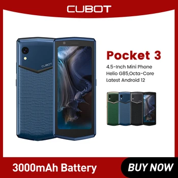 Смартфон Cubot Pocket 3, мини-телефон, 4 ГБ ОЗУ, 64 ГБ ПЗУ, 3000 мАч, 20-мегапиксельная камера, маленький телефон, 4,5-дюймовый восьмиядерный мобильный телефон Helio g85 с поддержкой технологии NFC