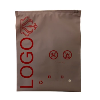 Индивидуальный логотип, коричневый матовый пластиковый пакет с застежкой-молнией, нижнее белье, бикини, одежда для плавания, Упаковочный пакет Маленький Средний Большой