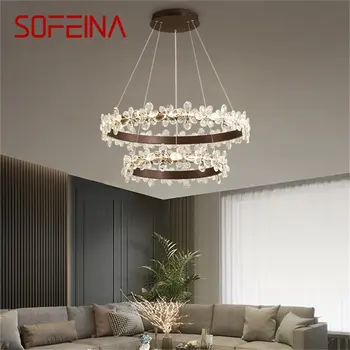 Подвесные светильники SOFEINA Nordic Золотой Современный роскошный хрустальный светодиодный светильник для украшения дома