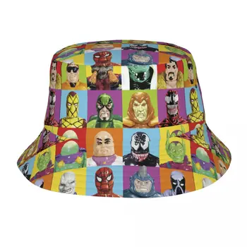 Женские широкополые шляпы с героями мультфильмов Disney Marvel, пляжная шляпа от солнца, модная упаковка для кемпинга, рыболовные кепки, шляпа-боб