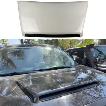 Подходит для Toyota Tundra 2014-2020, крышка капота, световая полоса, наклейка глянцевый черный белый АБС-накладной капот