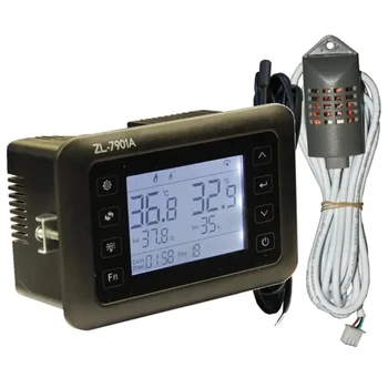 Цифровой инкубатор ZL-7901A с регулятором температуры и влажности в инкубаторе для яиц с ПИД-регулятором температуры 100-240 В (В)