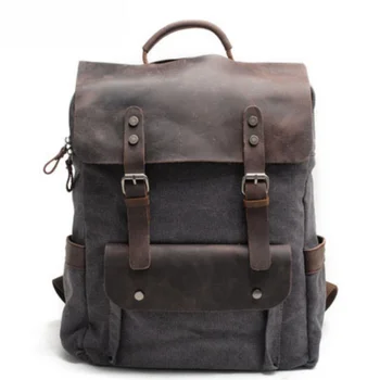 Винтажный изысканный холщовый рюкзак Chikage, высококачественная нейтральная опрятная школьная сумка, многофункциональный рюкзак унисекс большой емкости.