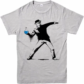 Мужская Летняя футболка с круглым вырезом 2019, Мужская футболка известного бренда из хлопка, Футболки Breaking Bad Heisenberg, Дизайнерский топ Banksy