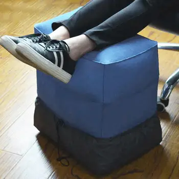 Надувная подушка для ног с насосом 3 слоя Портативная автомобильная кровать для поезда, самолета, табурета для ног, подушки для путешествий