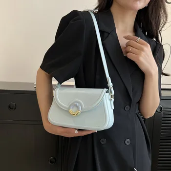 Нишевая дизайнерская сумка, женские модные сумки, сумка Massanger, новая мода, сумка на одно плечо, подмышечная сумка, текстура в иностранном стиле, маленькая квадратная сумка