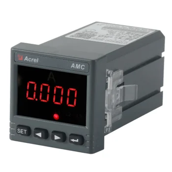 Программируемый однофазный измеритель напряжения переменного тока AMC 48-AV, Монтируемый на панели, Номинальный U & I AC 100V, 400V, ЖК-дисплей, RS485, Acrel Energy Meter