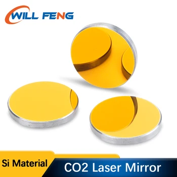 WiLL Feng Диаметр 20 25 30 мм Co2 Лазер Отражает зеркало 3 шт./лот Si с золотым покрытием для гравировального станка с лазерным резаком Co2