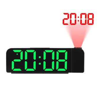 Часы с выключением питания, будильник, Часы с поворотом, Проекционный электронный режим, Часы с цифровой памятью, Настенная Ночная спальня на 180 °