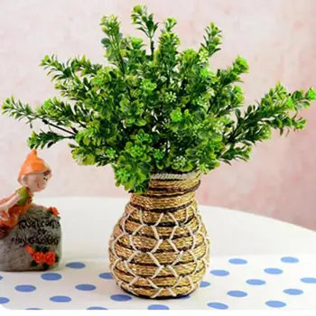 1 Букет травянистых растений, искусственный искусственный цветок, зеленый Домашний офис, свадебный декор