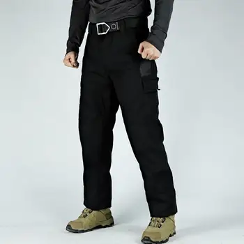 Брюки-карго Водонепроницаемые, быстросохнущие, Универсальные, однотонные, с множеством карманов, мужские брюки для фитнеса, брюки-карго, повседневная одежда