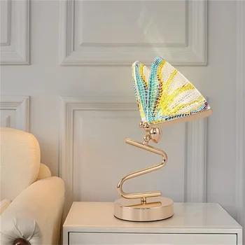 Настольные лампы TEMAR Nordic Butterfly Современное настольное освещение LED для креативного оформления дома и спальни