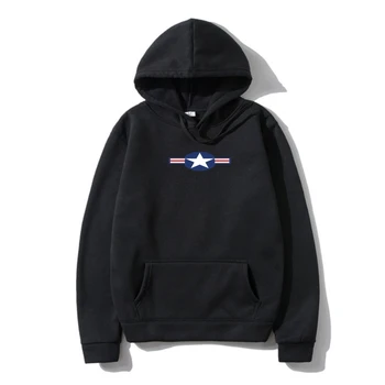 Толстовка Usaf Звезда ВВС США, Пуловер для ветеранов, Черная верхняя одежда, M Xxxl