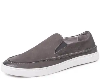 Летняя повседневная дышащая обувь нового стиля для мужчин, мужская обувь из натуральной кожи, прогулочная обувь без шнуровки, модная однотонная мужская обувь