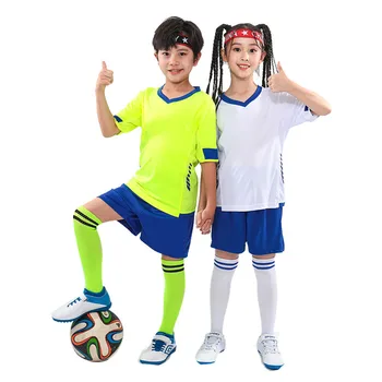 Настройте быстросохнущую футбольную майку для мальчиков, школьную спортивную тренировочную одежду, Комплект футбольной формы для девочек