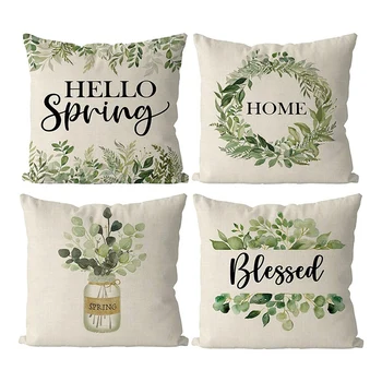 18X18 Весенние украшения, Цветы, наволочка, Домашняя подушка, декор для домашнего дивана, наволочка для подушки