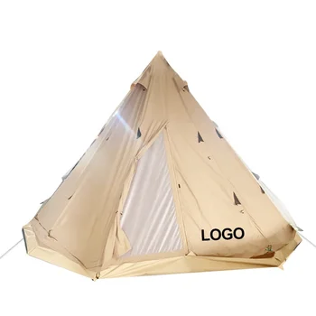 Горячая распродажа Amazon, роскошная палатка для кемпинга из хлопкового холста Tepee Dome