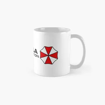 Umbrella Corporation, классическая кружка, Круглая ручка для чашки, подарки для чая, Простая печатная посуда с рисунком, дизайн кофейной посуды