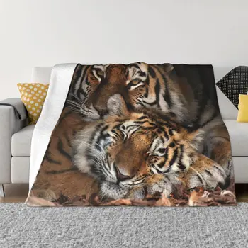 Прекрасное одеяло с бенгальским тигром, флисовый текстильный декор, Многофункциональные мягкие одеяла для постельных принадлежностей, Автомобильное плюшевое тонкое одеяло