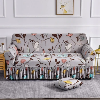 Эластичный чехол для дивана Hot Flowers для гостиной на 1/2/3/4 места, L-образные эластичные чехлы для юбок для диванов, чехлы для диванов, домашний текстиль