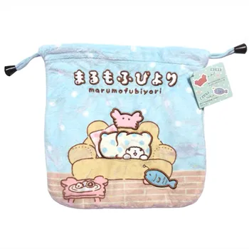 Плюшевая сумка на шнурке Marumofubiyori, Милая сумка для хранения Kawaii, аниме Медведь, Сумки-органайзеры для путешествий