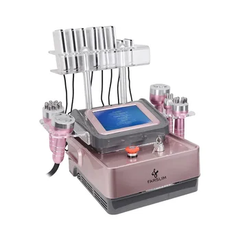 Розово-розовый Аппарат для быстрого уменьшения целлюлита, аппарат для похудения, Кавитационный 40K Формирующий Сжигатель жира, RF Вакуумный аппарат для похудения