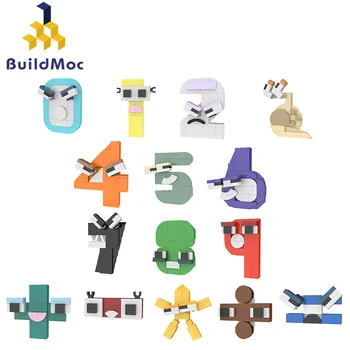 Buildmoc, Мультяшный номер, Друзья, Животные в алфавитном порядке, MOC, Наборы строительных блоков, Игрушки для детей, Подарки для детей, Игрушки 498 шт., кирпичи