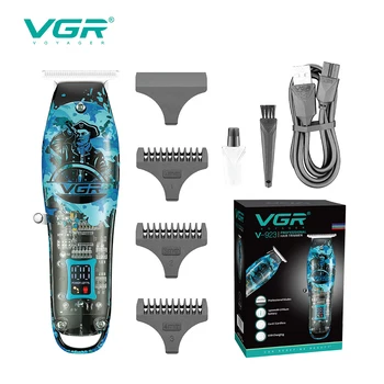 VGR Триммер для волос для мужчин, машинка для стрижки волос, профессиональный беспроводной парикмахерский триммер, Электрический USB-аккумуляторный V-923