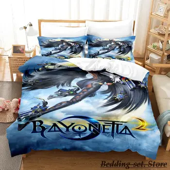 Комплект Постельных Принадлежностей Bayonetta Single Twin Full Queen King Size Bed Set Для Спальни Взрослого Ребенка Наборы Пододеяльников Аниме parure de lit Bed
