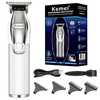 Электрическая машинка для стрижки волос Kemei KM-i32 Профессиональная мужская беспроводная машинка для стрижки волос USB-перезаряжаемый мужской триммер для стрижки волос