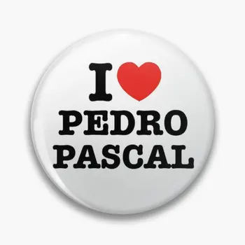 I Love Pedro Pascal Булавка с мягкой пуговицей, значок на лацкане, женские украшения с героями мультфильмов, Подарочный воротник, Креативный металлический декор шляпы, мода