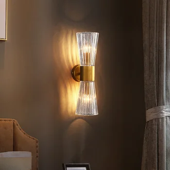 Современный хрустальный светодиодный настенный светильник, внутреннее освещение, Прикроватные светильники в спальне отеля, Гостиная, коридор, лестница, настенный светильник