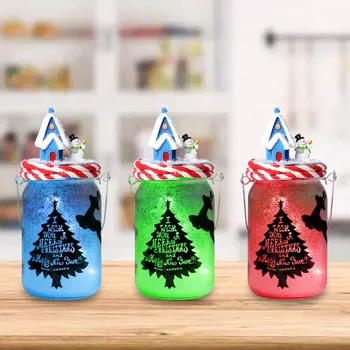 Цветная банка-каменщик, Пластиковая стеклянная бутылка, детская игрушка, подарок на День рождения, Рождественская фея, свет, Дистанционное управление, Настройка