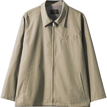 Мужская винтажная куртка, свободное пальто на молнии, весна-осень 2022, рабочая одежда, Шикарная повседневная уличная одежда