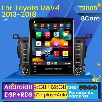 4G LTE IPS Экран Tesla 8 + 128G Android 11 Автомобильный Радио Мультимедийный Плеер для Toyota RAV4 4 XA40 5 XA50 2012-2018 Навигация GPS