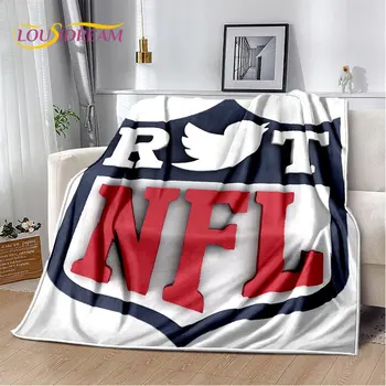 Американский футбол Знак НФЛ Регби Мягкое плюшевое одеяло, фланелевое одеяло, покрывало для гостиной, кровати в спальне, дивана, покрывала для пикника