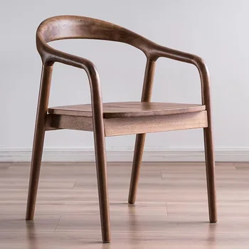 Обеденный стул, оригинальный скандинавский стул из массива дерева, Роскошная спинка, подлокотник, Сочетание для переговоров, кабинета, гостиной На заказ
