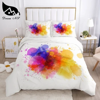 Комплект постельного белья Dream NS цвета радуги, комплект постельного белья, домашний текстиль, пододеяльник Dream color bars, juego de cama