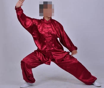 Красный с принтом дракона, высококачественные костюмы кунг-фу, комплекты одежды для тайцзи, униформа для боевых искусств, УНИСЕКС на заказ