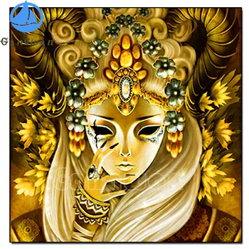 Алмазная вышивка золотая маска красоты узор для вышивки крестом Мозаика 5D DIY Набор для алмазной живописи Рукоделие Карнавальное украшение искусство