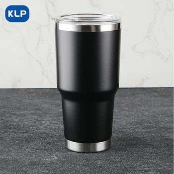 Двухслойная автомобильная чашка большой емкости из нержавеющей стали KLP Keliga 304, креативная чашка для воды, удобная кружка для кофе