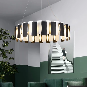 Идеи для ресторана, люстра на пианино, простая лампа в гостиной, круглая люстра для спальни в индустриальном стиле
