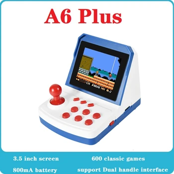 Мини-игровая консоль POWKIDDY A6 Plus с 3,5-Дюймовым TFT-экраном 240X320 Встроенных Игр на 600 FC Для двух игроков