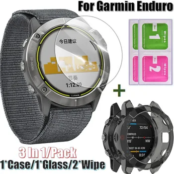 Для часов Garmin Enduro Рамка Безель Прозрачная Мягкая обложка Защитные пленки для экрана 3D Стеклянная пленка для Garmin Enduro Чехол Браслет Оболочка