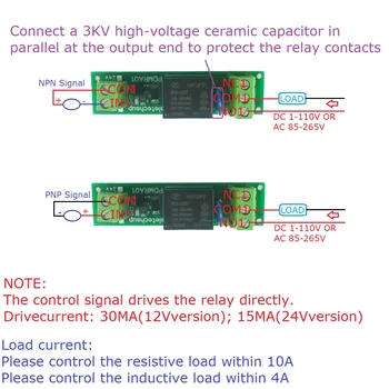 1-канальный DC12V/24V ПЛК-переключатель ввода-вывода NPN PNP Усилитель сигнала Модуль реле времени для промышленной платы управления MCU