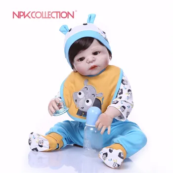 NPKCOLLECTION Новый дизайн Кукла маленький Носорог С Полным Силиконовым Телом Реалистичная Кукла Возрожденный Принц Ручной Работы Детская Игрушка Рождественские Подарки