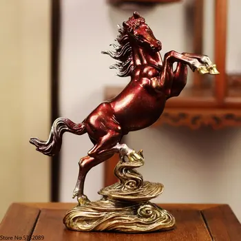 Украшение Цинъюнь Чжишан бронзовой лошадью Для кабинета, гостиной, успеха, украшения, перемещения и открытия