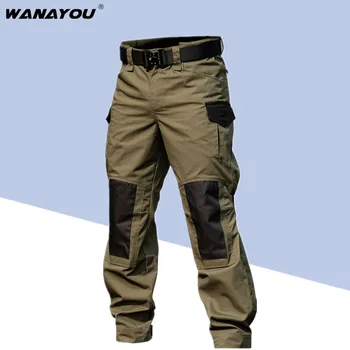 Мужские водонепроницаемые тактические брюки, мужские альпинистские брюки с несколькими карманами, походные брюки для мужчин