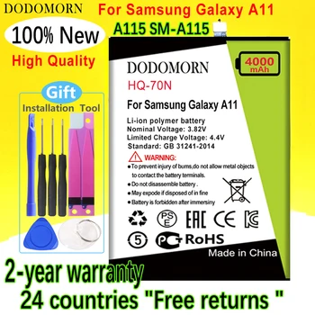 DODOMORN HQ-70N Новый Аккумулятор Для мобильного Телефона Samsung Galaxy A11 A115 SM-A115 В наличии Высокое Качество + Номер отслеживания Batteri