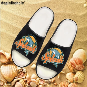 Собачья нора, Женские тапочки с принтом штата Калифорния, Лонг-Бич, модные новые уличные пляжные сандалии, болотная обувь, Кокосовые тапочки
